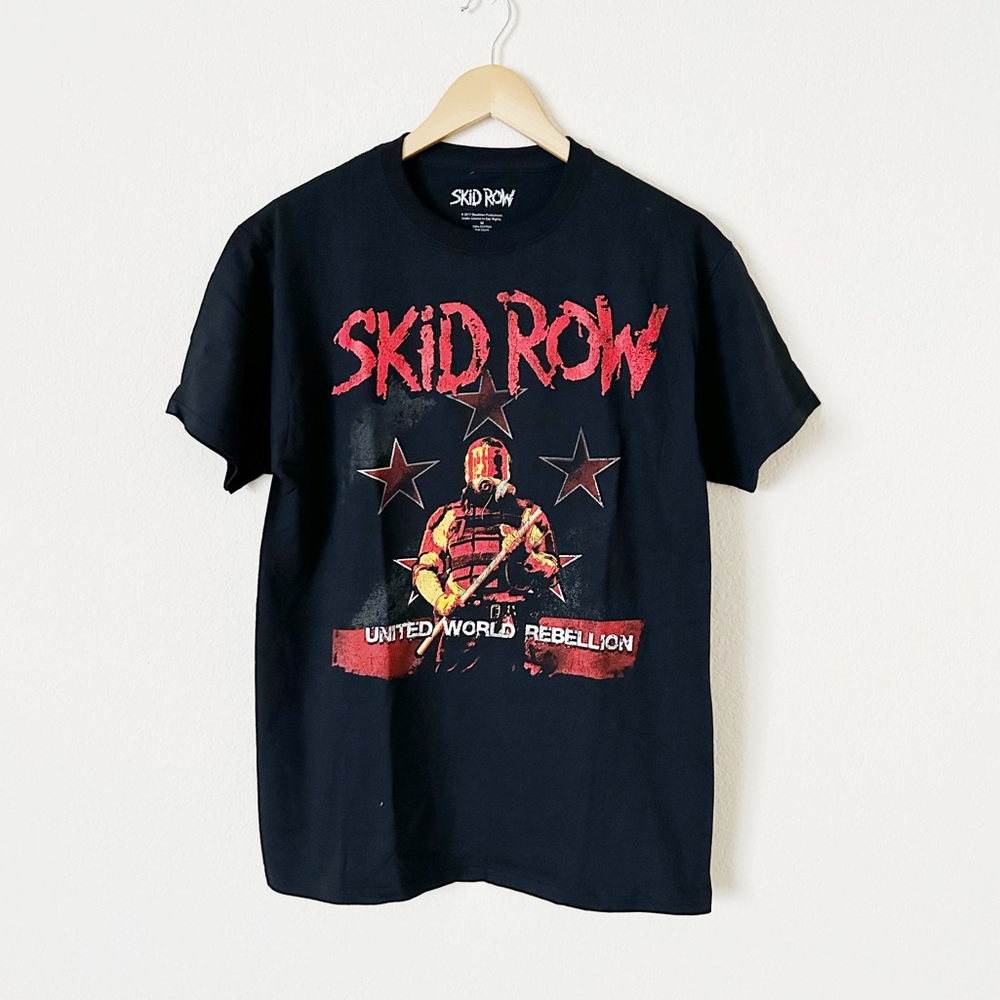 NEW Skid Row United World Rebellion Black Graphic T-Shirt